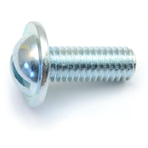 Midwest Fastener M6-1.00 x 16 mm Slotted Round Machine Screw, Zinc Plated Steel, 10 PK 31443 - main